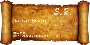 Sallai Robin névjegykártya